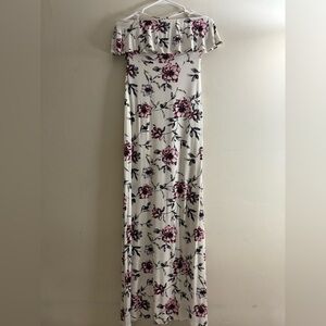 Fashion Nova Off-Shoulder Floral Maxi Dress